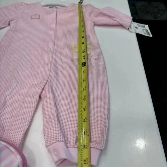 NWT Carters Baby Girls Hoodie And Jumper Bundle Pink W/embroidered Flowers 6-9 M - Picture 8 of 12